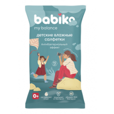BABIKO My balance Влажные салфетки детские антибактериальные 0+ 15шт